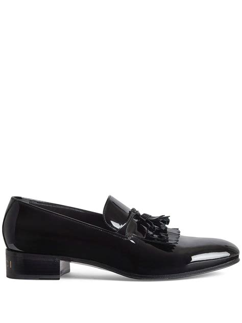 tassel loafers gucci|Gucci patent loafers.